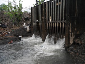 A combined-sewer outfall in Paterson.