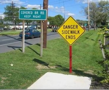 Have you ever seen a road that ends abruptly in a patch of grass? It's doubtful, since engineers design roads to precise specifications. But the same can't be said of sidewalks and bike lanes in much of NJ