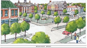 A rendering showing Brookwood Green at Byram Village Center in Byram Township.