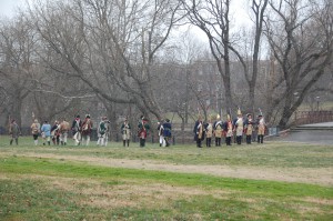 Battle of Trenton reenactment in Mill Hill Park (adjacent to Jackson Street Bridge). Photo courtesy of Amanda Seelig.