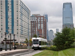 New housing near a Hudson-Bergen Light Rail station in Jersey City. Photo courtesy of NJTPA.