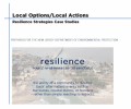 Local Options/Local Actions Resilience Strategies Case Studies