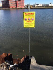 Sewage Overflow Warning Signs Popping Up